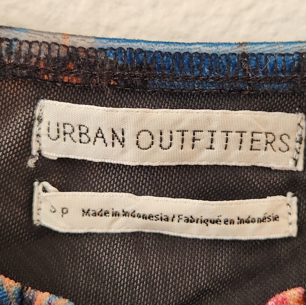Urban Outfitters UO‎ Women's Georgia Velvet Lace-Up Top Multicolor Size Small - Picture 9 of 16